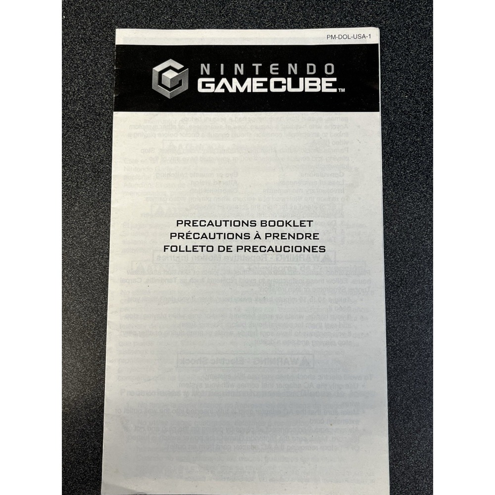 Nintendo GameCube Precautions Booklet PM-DOL-USA-1